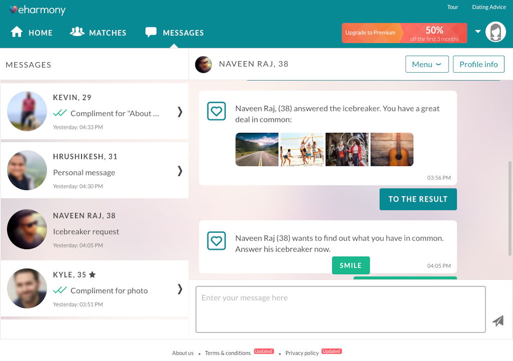 eharmony-communication-options